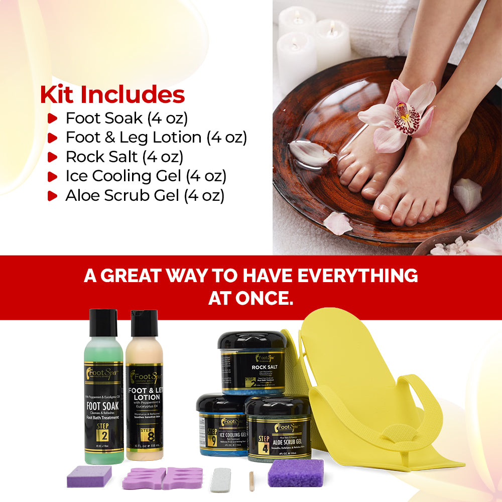 FOOT SPA MiniFoot Spa Kit Mini – Complete Pedicure Set for Soft, Smooth Feet – Hydrating & Exfoliating Foot Care for Relaxation & Rejuvenation – At-Home Spa Treatment Kit - Complete Foot Care Set for Relaxation, Exfoliation, Hydration, and Soothing Relief