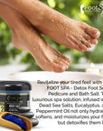 FOOT SPA - Bath Rock Salt with Eucalyptus & Peppermint Oil – Relax, Refresh & Rejuvenate Available in a Variety of Flavors and Sizes - Beauty Market Online