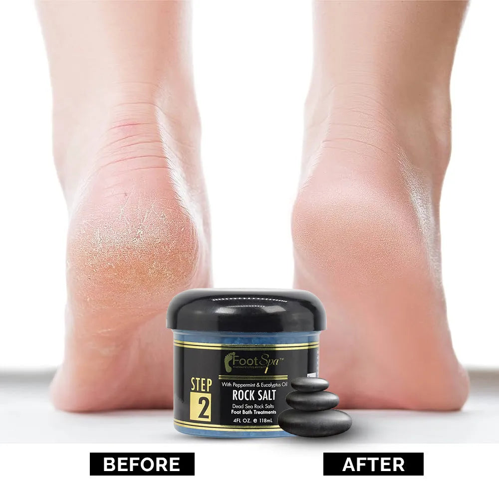 FOOT SPA - Bath Rock Salt with Eucalyptus & Peppermint Oil – Relax, Refresh & Rejuvenate Available in a Variety of Flavors and Sizes - Beauty Market Online