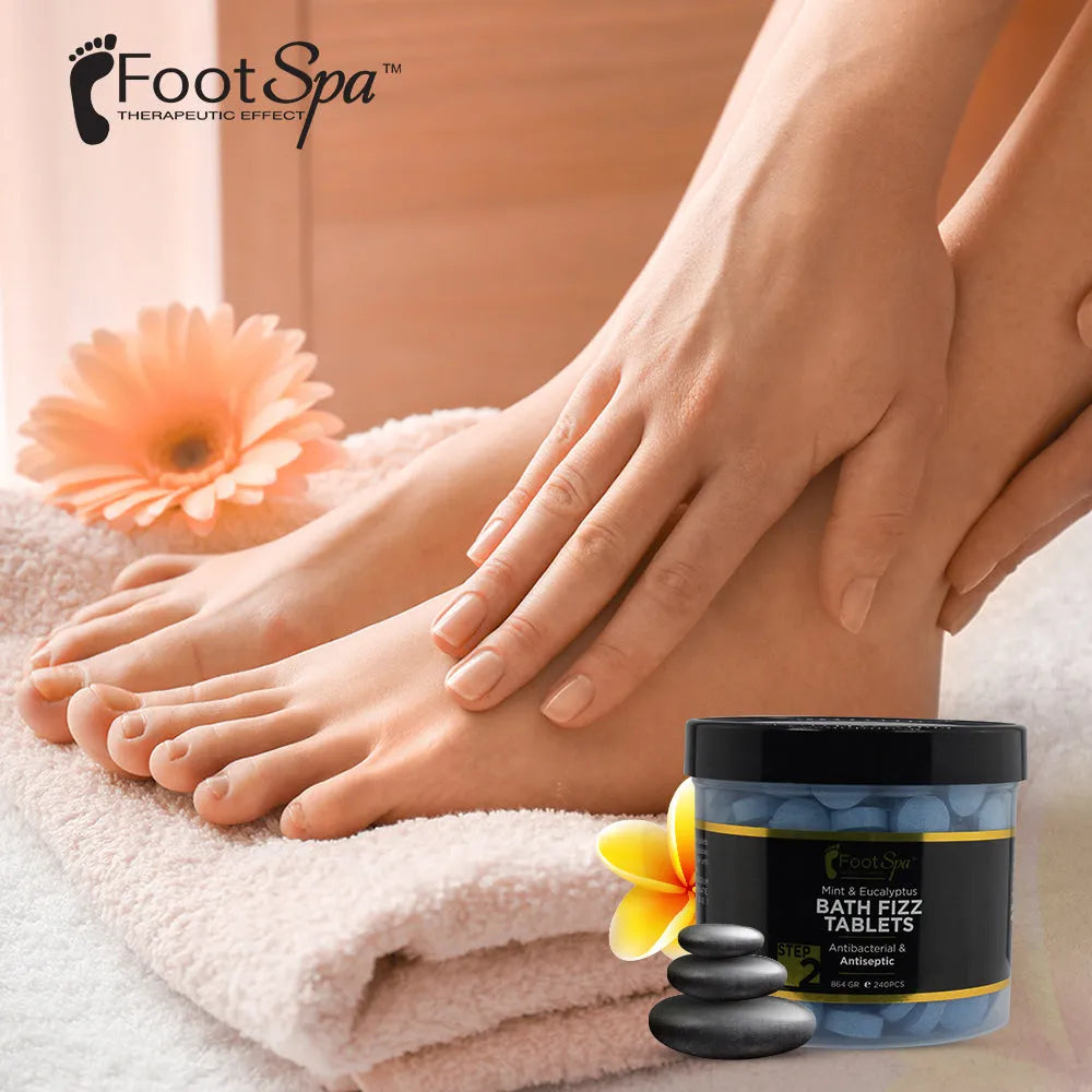 FOOT SPA Bath Fizz - Mint & Eucalyptus - Relaxing Aromatherapy for Refreshing Foot Soaks - Beauty Market Online