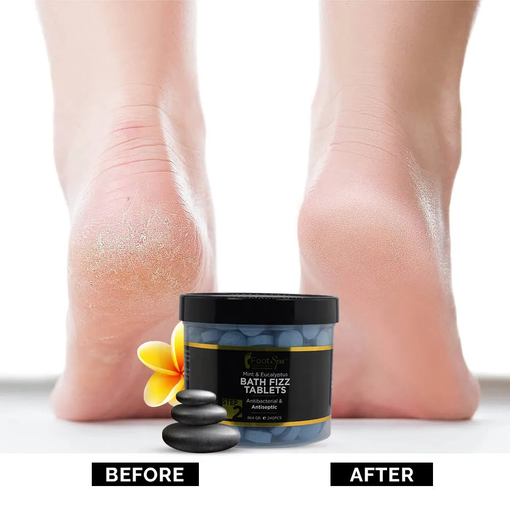 FOOT SPA Bath Fizz - Mint & Eucalyptus - Relaxing Aromatherapy for Refreshing Foot Soaks - Beauty Market Online