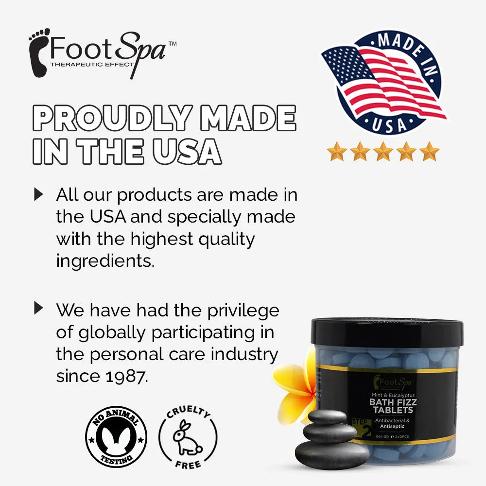 FOOT SPA Bath Fizz - Mint & Eucalyptus - Relaxing Aromatherapy for Refreshing Foot Soaks - Beauty Market Online