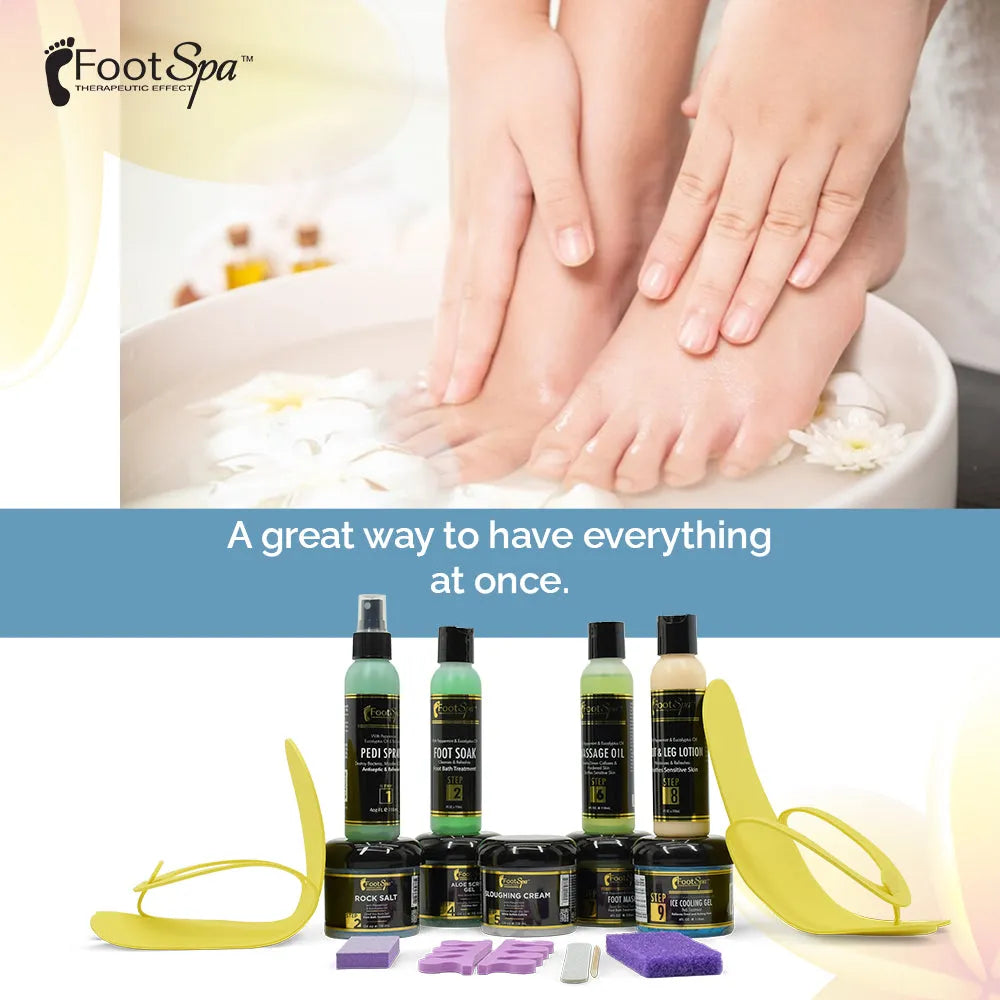 Foot Spa Professional Pedicure Student Kit – Complete 10-Piece Aromatherapeutic Spa Pedicure Se