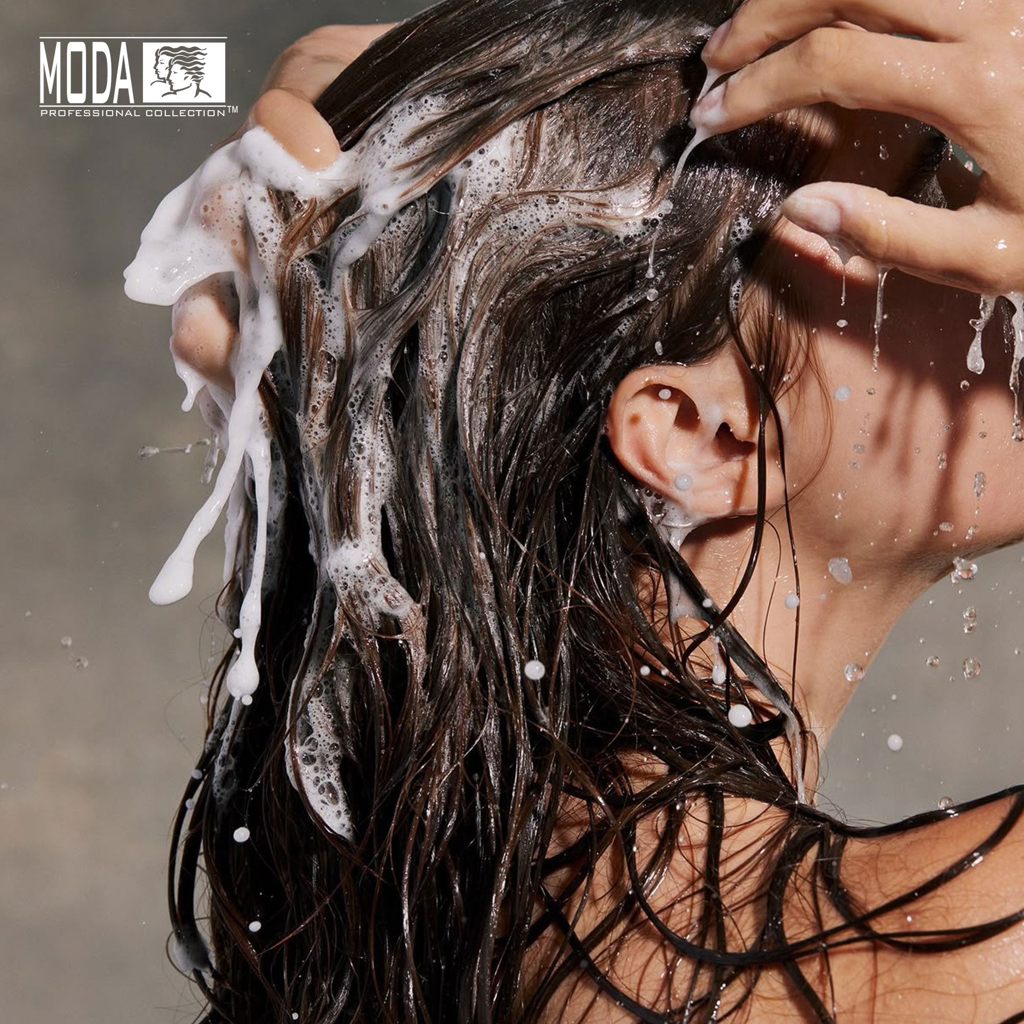 MODA - Moisturizing Shampoo for All Hair Types, Balsam and Protein, Professional - Deep Cleansing and Conditioning - Strengthens, Restores, and Adds Shine