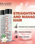 KERAGEN Smoothing Shampoo & Conditioner Set – Sulfate-Free – Keratin & Collagen Infused – Deep Moisture, Strengthens, Protects Color & Repairs with Panthenol – For All Hair Types - Beauty Market Online