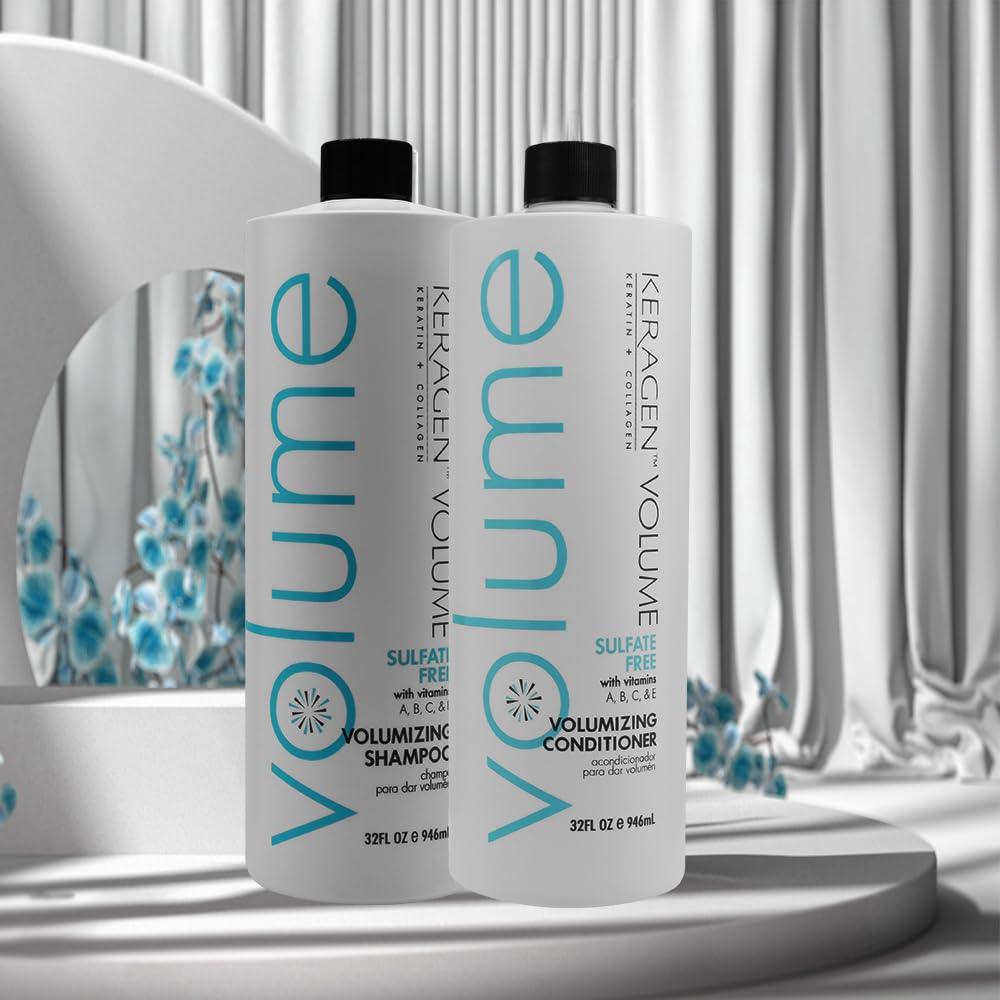 KERAGEN Volumizing Shampoo and Conditioner