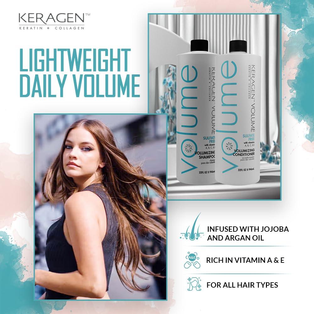 KERAGEN Volumizing Shampoo and Conditioner