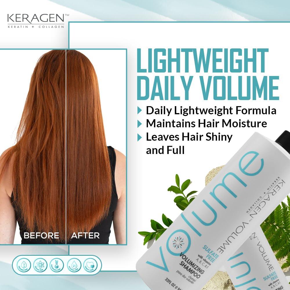 KERAGEN Volumizing Shampoo and Conditioner