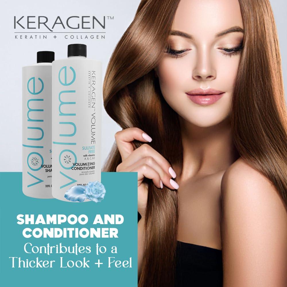 KERAGEN Volumizing Shampoo and Conditioner