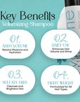 KERAGEN Volumizing Shampoo for Fine Hair, Sulfate-Free, Infused with Keratin, Collagen, and Organic Oils for Thickness and Shine - Beauty Market Online