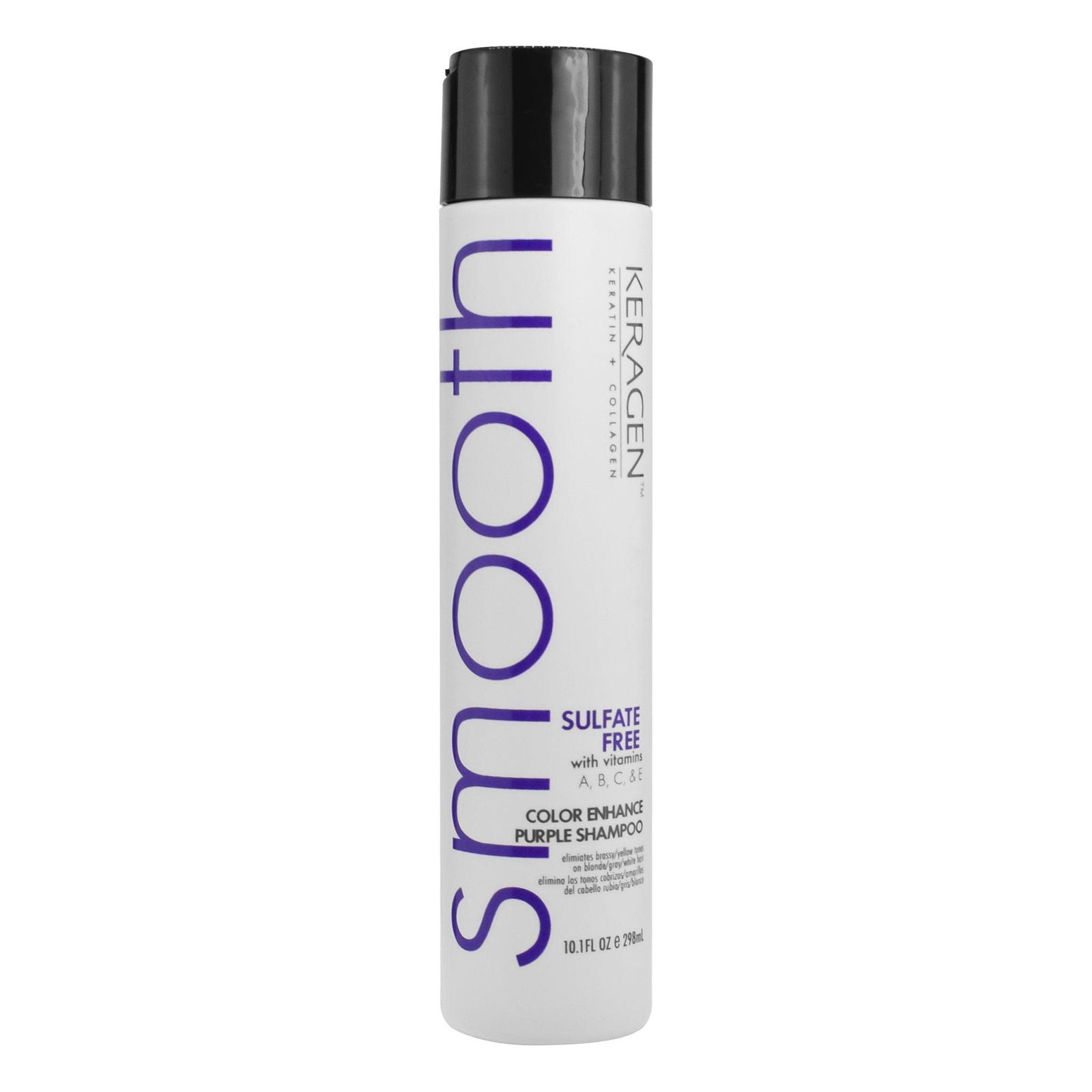 KERAGEN Sulfate-Free Color Enhance Purple Conditioner – Neutralizes Yellow Tones for Blonde & Silver Hair, with Keratin, Panthenol, Vitamins, Collagen & Jojoba Oil - Beauty Market Online