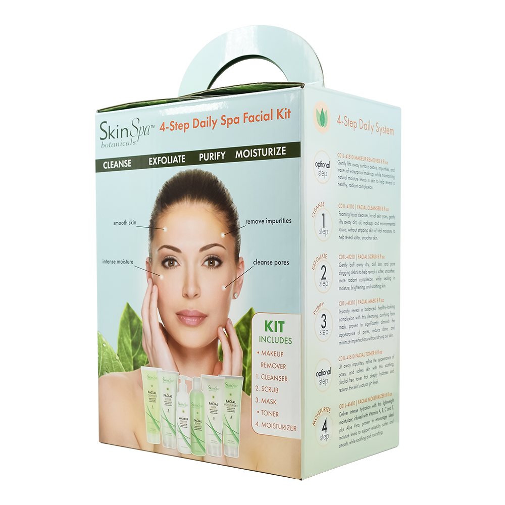 SKIN SPA Facial Cleanser Set with aloe vera 8 oz