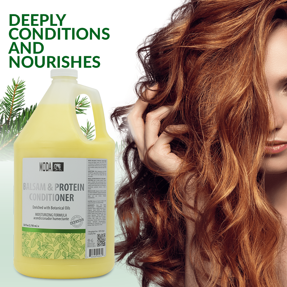 MODA Moisturizing Conditioner for All Hair Types – Professional Treatment – Balsam and Protein Formula – Strengthens, Hydrates, Adds Volume, Restores Shine and Protects Color - Beauty Market Online