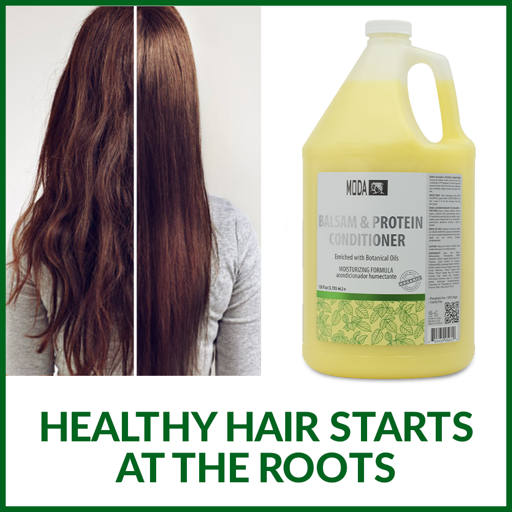 MODA Moisturizing Conditioner for All Hair Types – Professional Treatment – Balsam and Protein Formula – Strengthens, Hydrates, Adds Volume, Restores Shine and Protects Color - Beauty Market Online