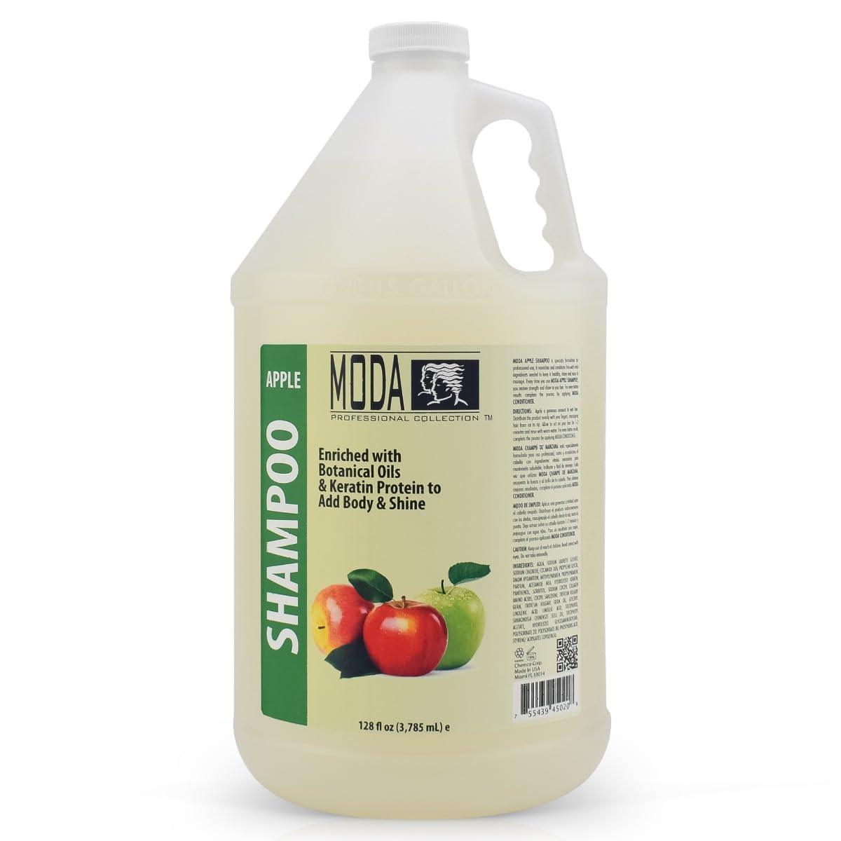 MODA - Moisturizing Shampoo for All Hair Types, Balsam and Protein, Professional - Deep Cleansing and Conditioning - Strengthens, Restores, and Adds Shine - Beauty Market Online