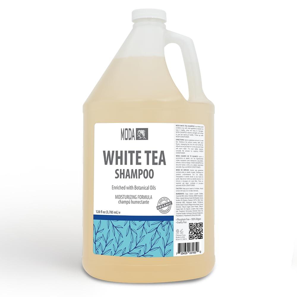 MODA - Moisturizing Shampoo for All Hair Types, Balsam and Protein, Professional - Deep Cleansing and Conditioning - Strengthens, Restores, and Adds Shine - Beauty Market Online