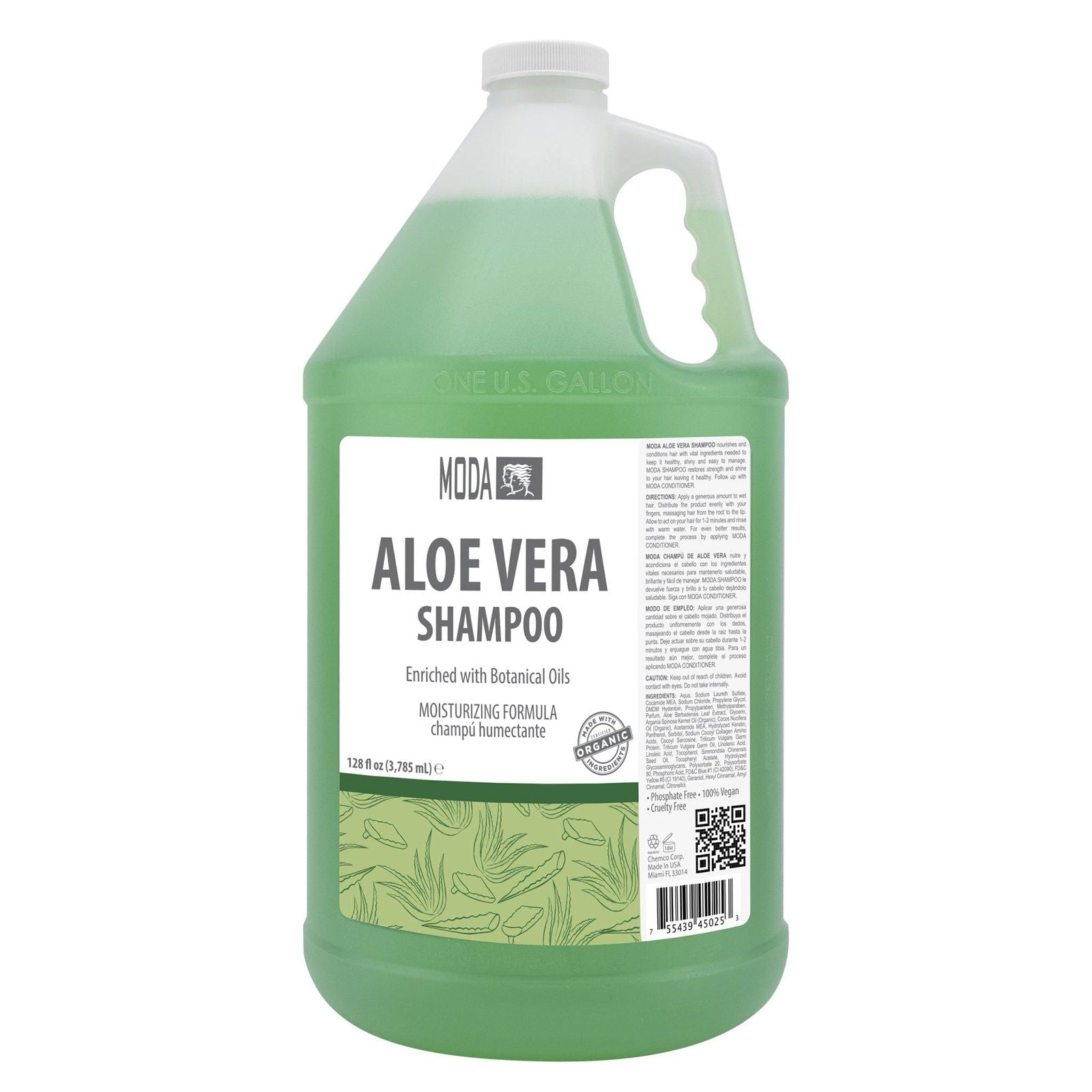MODA - Moisturizing Shampoo for All Hair Types, Balsam and Protein, Professional - Deep Cleansing and Conditioning - Strengthens, Restores, and Adds Shine - Beauty Market Online