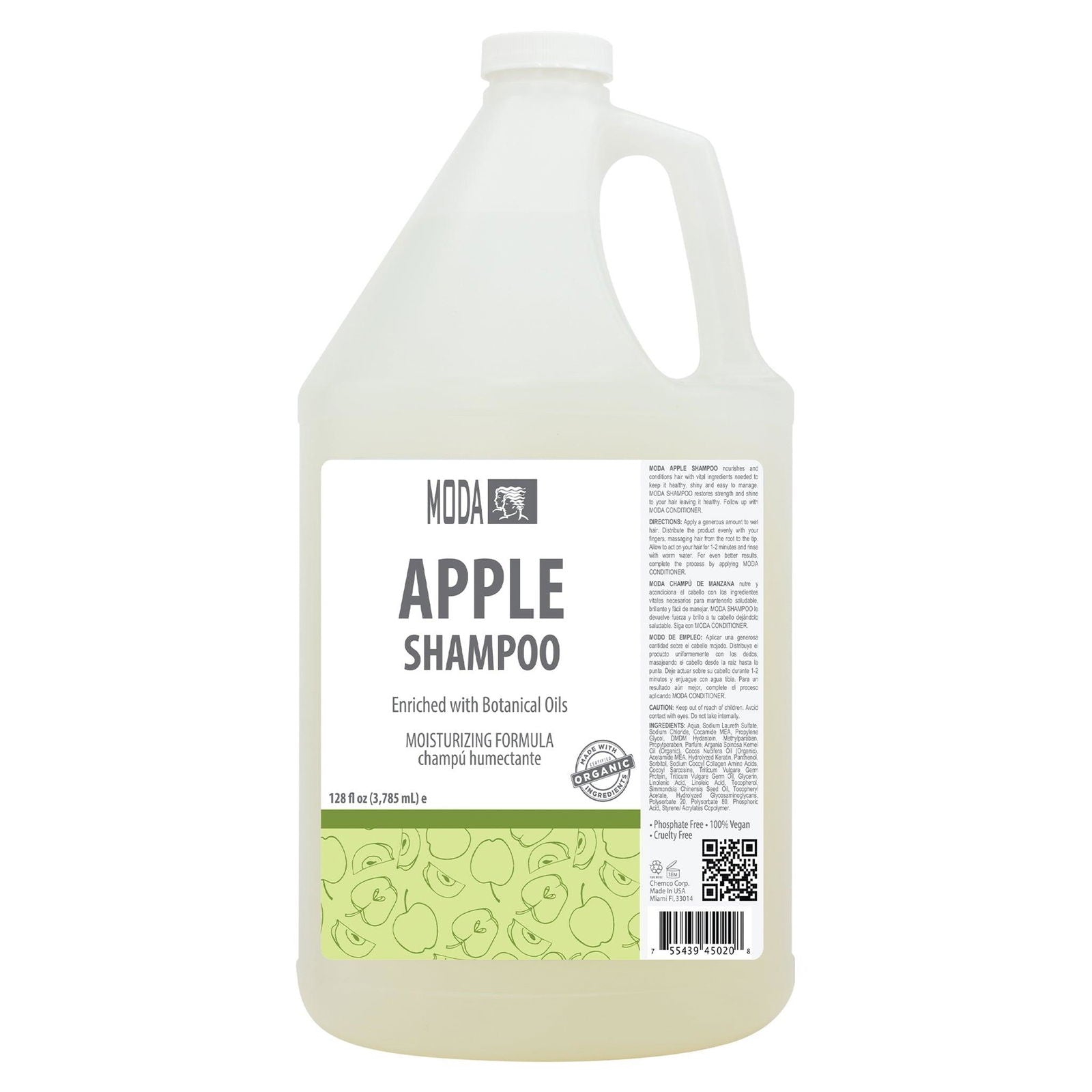MODA - Moisturizing Shampoo for All Hair Types, Balsam and Protein, Professional - Deep Cleansing and Conditioning - Strengthens, Restores, and Adds Shine - Beauty Market Online