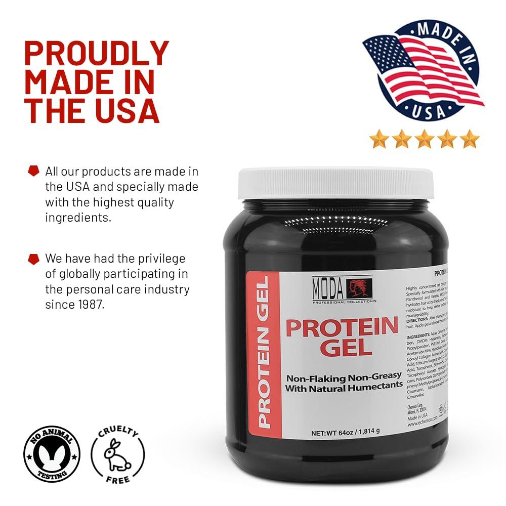 MODA Protein Conditioning Hair Gel 64 oz with Glycerin & Keratin