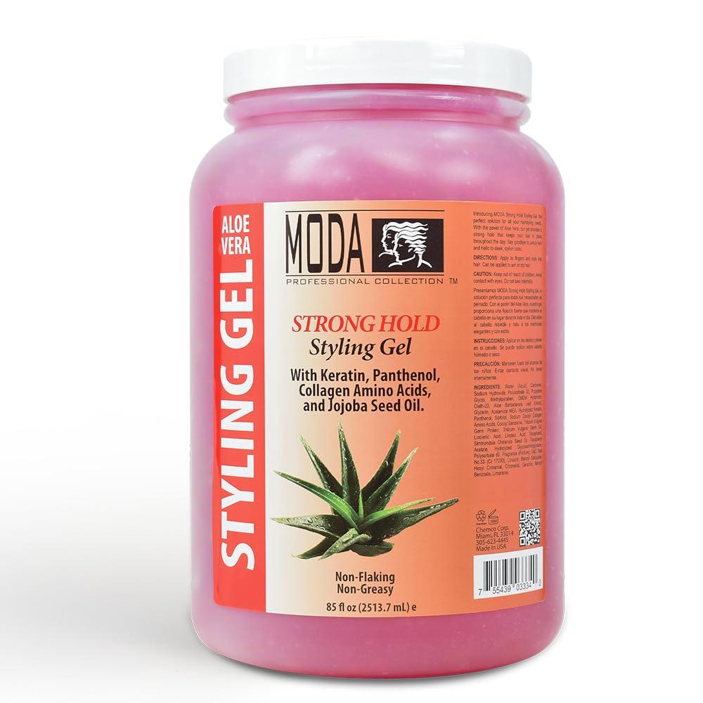 MODA Regular Hold Styling Gel – Nourishes & Repairs with Glycerin, Keratin, Panthenol, Collagen & Vitamin E – Long-Lasting Flexible Hold for All Hair Types - Beauty Market Online