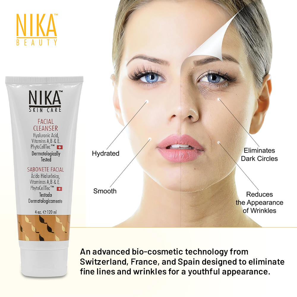 NIKA Facial Cleanser with Hyaluronic Acid, Retinol