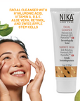 NIKA Facial Cleanser with Hyaluronic Acid, Retinol