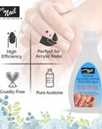 PRO NAIL 100% Pure Acetone Nail Polish Remover - Professional Strength for Acrylic Nails - Beauty Market Online