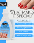 PRO NAIL 100% Pure Acetone Nail Polish Remover - Professional Strength for Acrylic Nails - Beauty Market Online