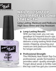 PRO NAIL - Nail Polish Top Coat - High Gloss, Chip Resistant, Long-Lasting Shine for Manicure & Pedicure - Beauty Market Online