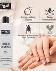 PRO NAIL Cuticle Remover Gel 16 oz for softening and moisturizing