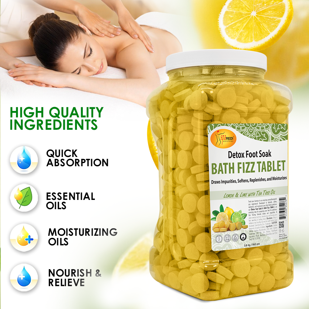 PA REDI Lemon Bath Fizz Tablets 950 count 128 oz