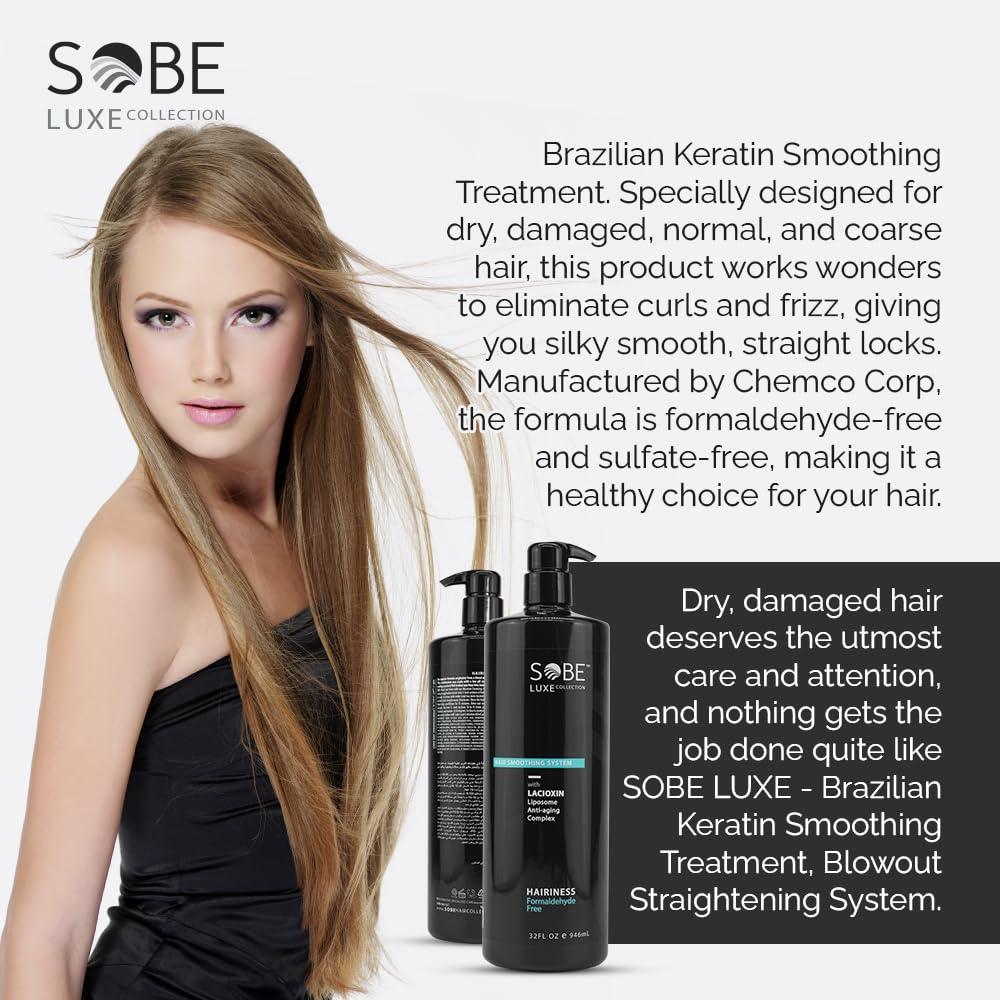 SOBE LUXE Brazilian Keratin Blowout 32 oz formaldehyde-free