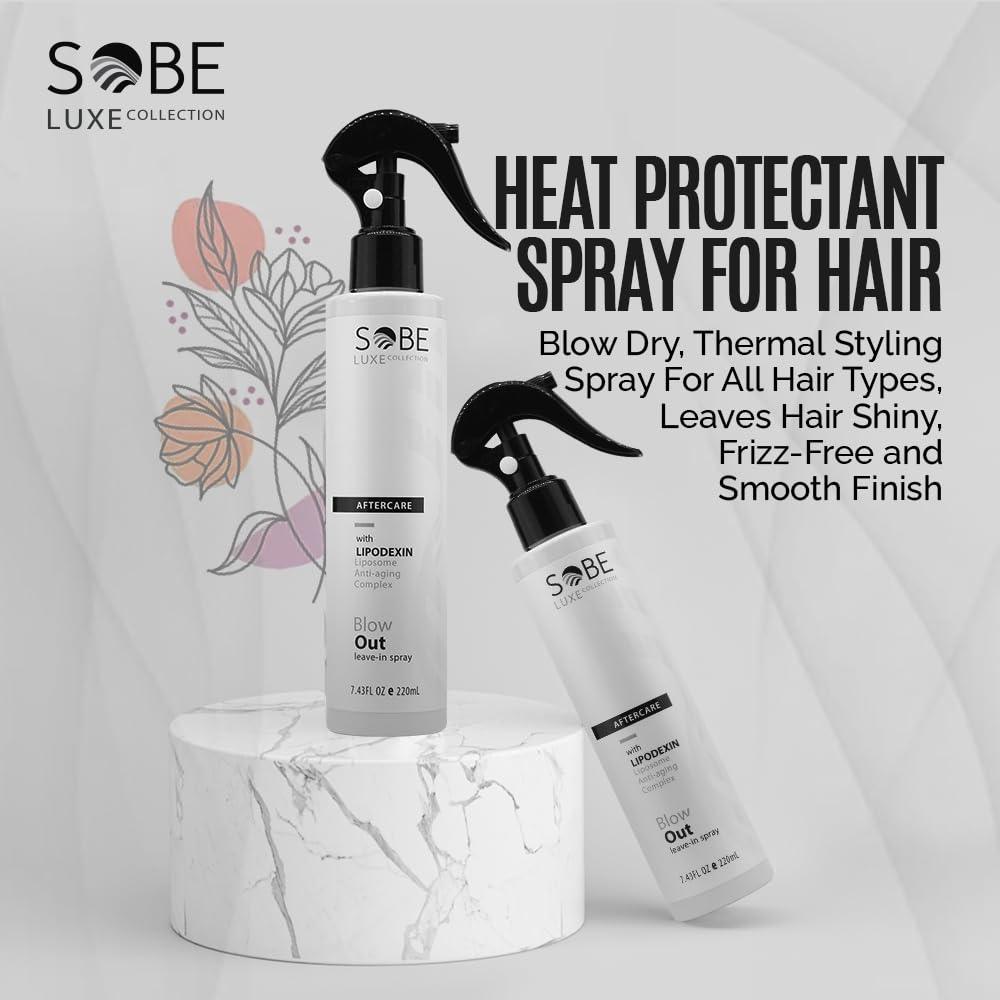 SOBE LUXE Heat Protectant Spray for blow dry and styling