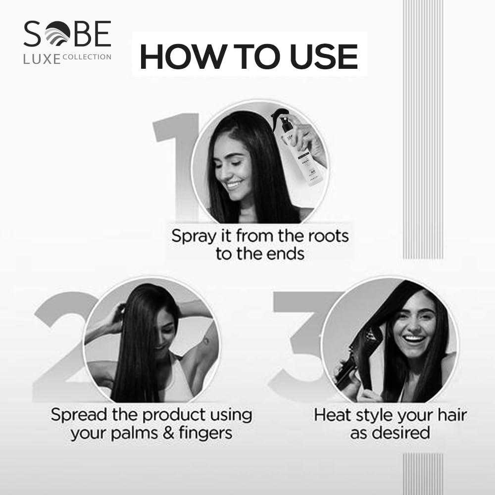 SOBE LUXE Heat Protectant Spray for blow dry and styling