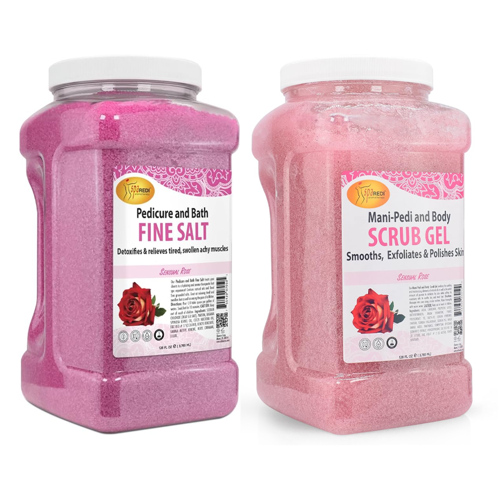SPA REDI Rose Sensation Foot Scrub and Soak Combo