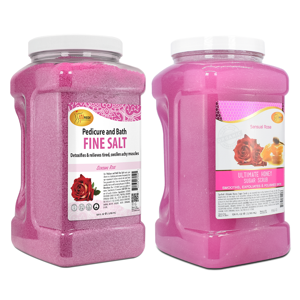 SPA REDI Mandarin Foot Soak and Pumice Scrub combo set