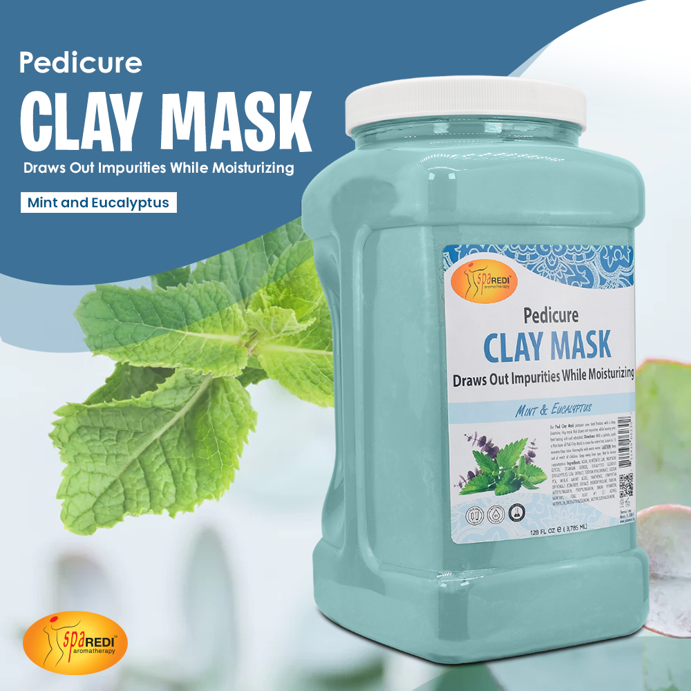 SPA REDI Clay Mask - Detoxifying, Hydrating & Pore Purifying for Body and Pedicure - Beauty Market Online