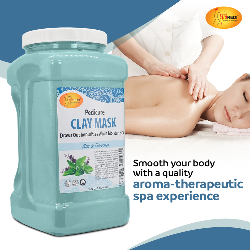 SPA REDI Clay Mask - Detoxifying, Hydrating & Pore Purifying for Body and Pedicure - Beauty Market Online