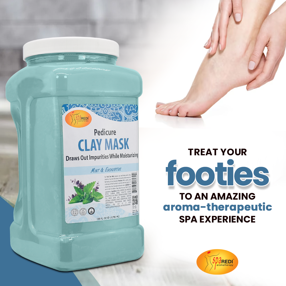 SPA REDI Clay Mask - Detoxifying, Hydrating & Pore Purifying for Body and Pedicure - Beauty Market Online