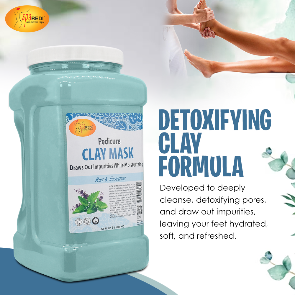 SPA REDI Clay Mask - Detoxifying, Hydrating & Pore Purifying for Body and Pedicure - Beauty Market Online