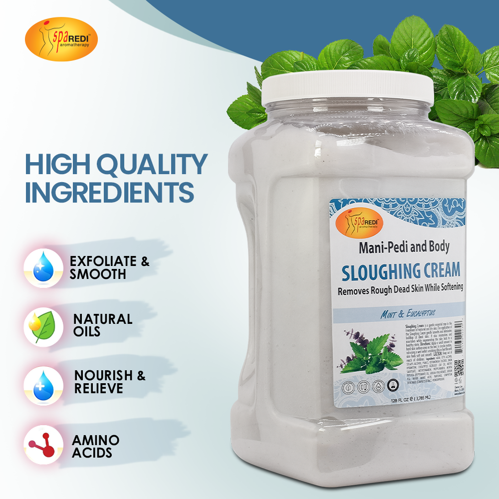 SPA REDI - Foot Cream, Sloughing Lotion - Exfoliating Pedicure Foot Care for Dry Cracked Feet - Beauty Market Online