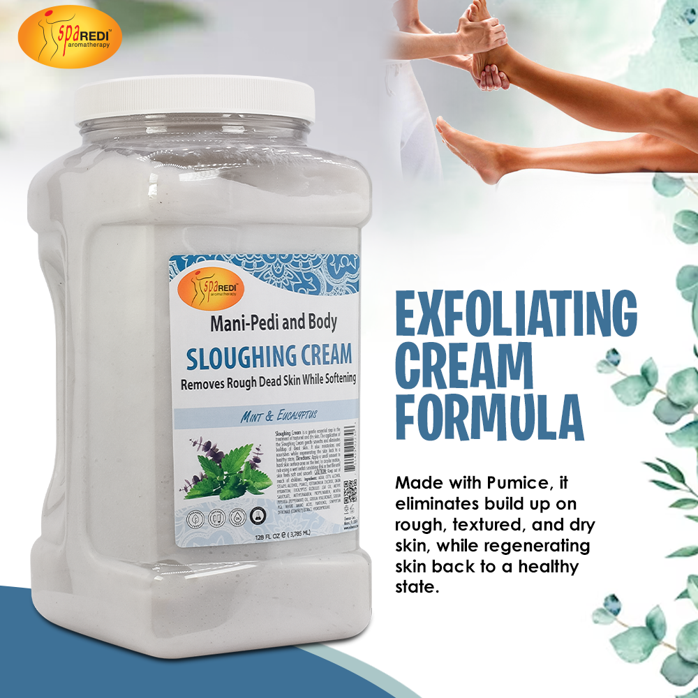 SPA REDI - Foot Cream, Sloughing Lotion - Exfoliating Pedicure Foot Care for Dry Cracked Feet - Beauty Market Online