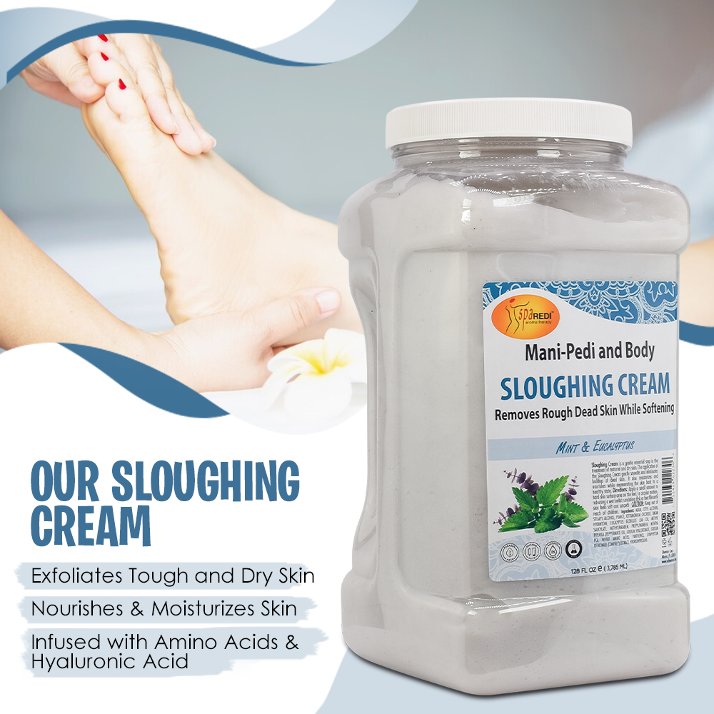 SPA REDI - Foot Cream, Sloughing Lotion - Exfoliating Pedicure Foot Care for Dry Cracked Feet - Beauty Market Online