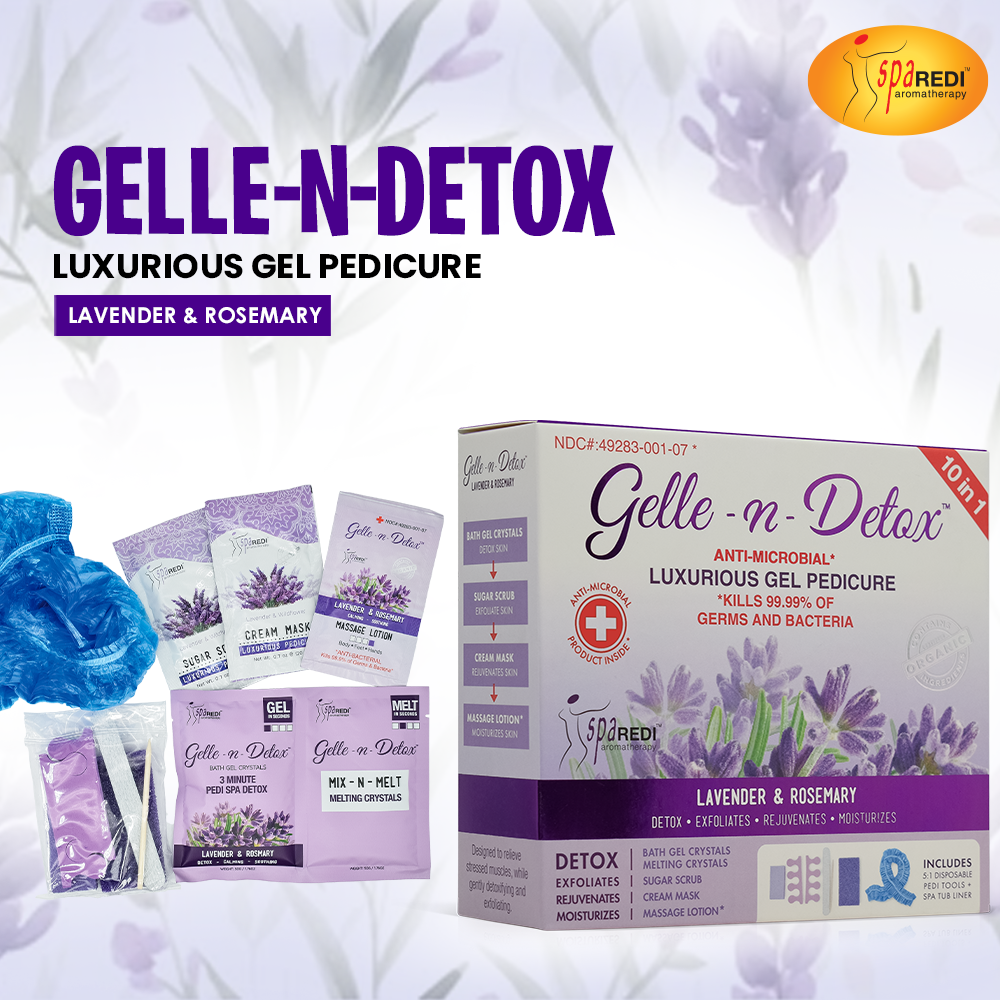 SPA REDI Gel Pedicure Kit - Luxurious Home Spa Treatment - Lavender & Rosemary, Icy Mint - Beauty Market Online
