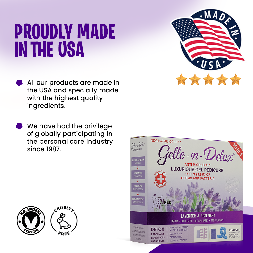 SPA REDI Gel Pedicure Kit - Luxurious Home Spa Treatment - Lavender & Rosemary, Icy Mint - Beauty Market Online