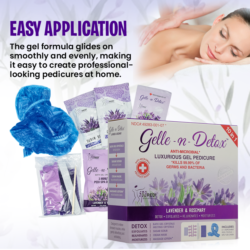 SPA REDI Gel Pedicure Kit - Luxurious Home Spa Treatment - Lavender & Rosemary, Icy Mint - Beauty Market Online