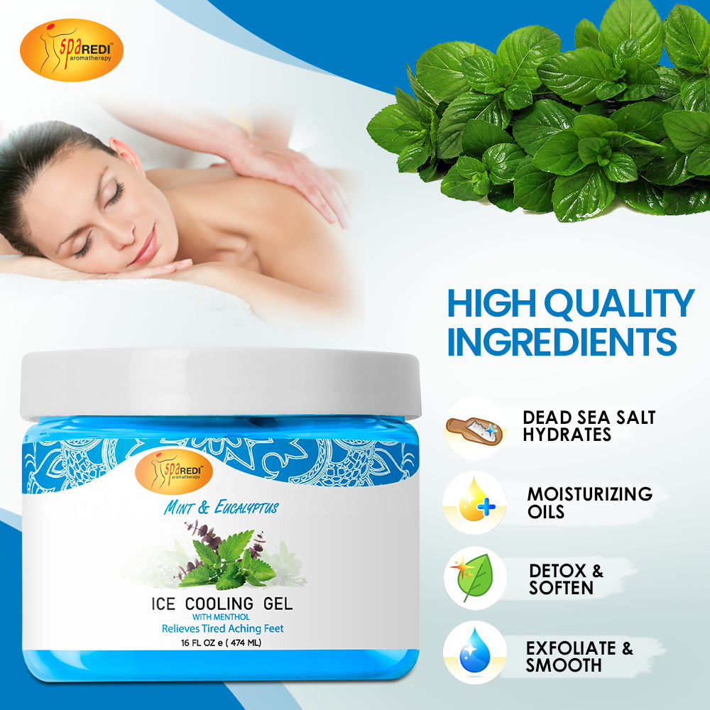 SPA REDI Massage Cooling Gel for Pedicure - Professional Strength Ice Cooling Gel - Refresh & Soothe - Beauty Market Online
