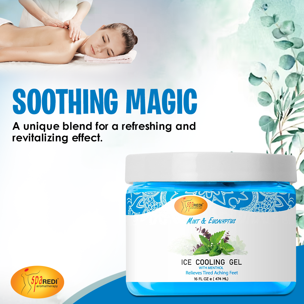 SPA REDI Massage Cooling Gel for Pedicure - Professional Strength Ice Cooling Gel - Refresh & Soothe - Beauty Market Online