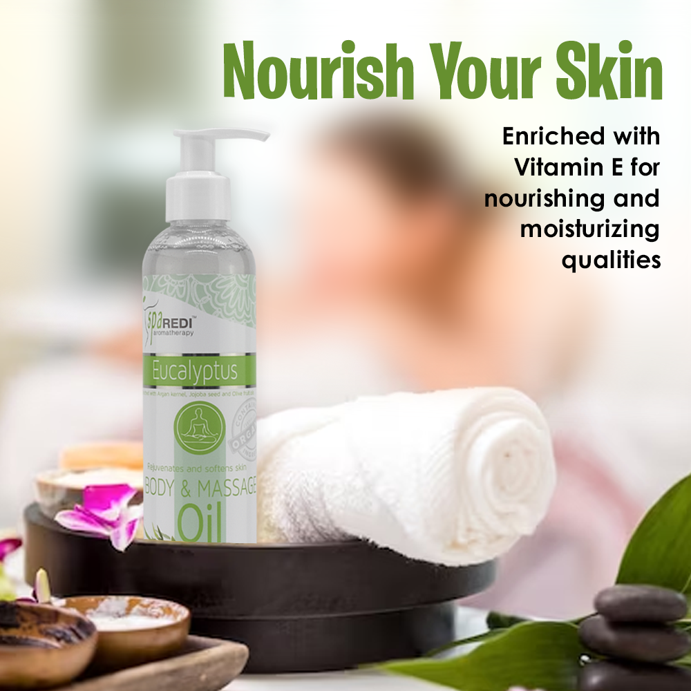 SPA REDI Massage Oil - Soothing Relief for Sore Muscles & Hydrated Skin - Beauty Market Online