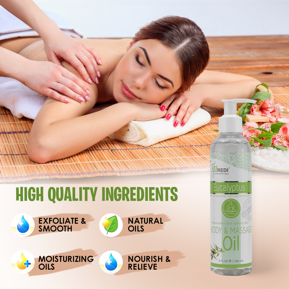 SPA REDI Massage Oil - Soothing Relief for Sore Muscles & Hydrated Skin - Beauty Market Online